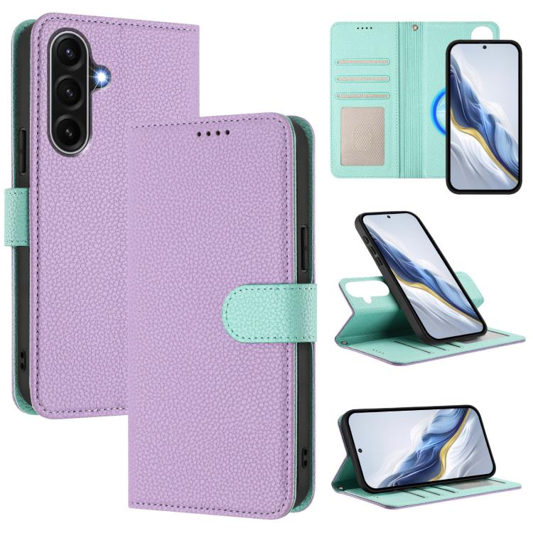 Detachable Litchi Texture Magnetic Vegan Leather Phone Case, For Samsung Galaxy A17 5G / 4G, For Samsung Galaxy A07 5G / 4G, For Samsung Galaxy A06 5G / 4G, For Samsung Galaxy A56 5G, For Samsung Galaxy A26 5G, For Samsung Galaxy A36 5G                ...