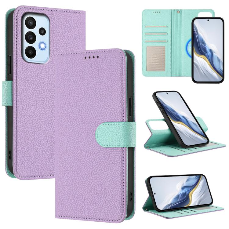 Detachable Litchi Texture Magnetic Vegan Leather Phone Case, For Samsung Galaxy A15 5G / 4G, For Samsung Galaxy A55 5G, For Samsung Galaxy A35 5G, For Samsung Galaxy A05, For Samsung Galaxy A05s, For Samsung Galaxy A24 5G / 4G                          ...