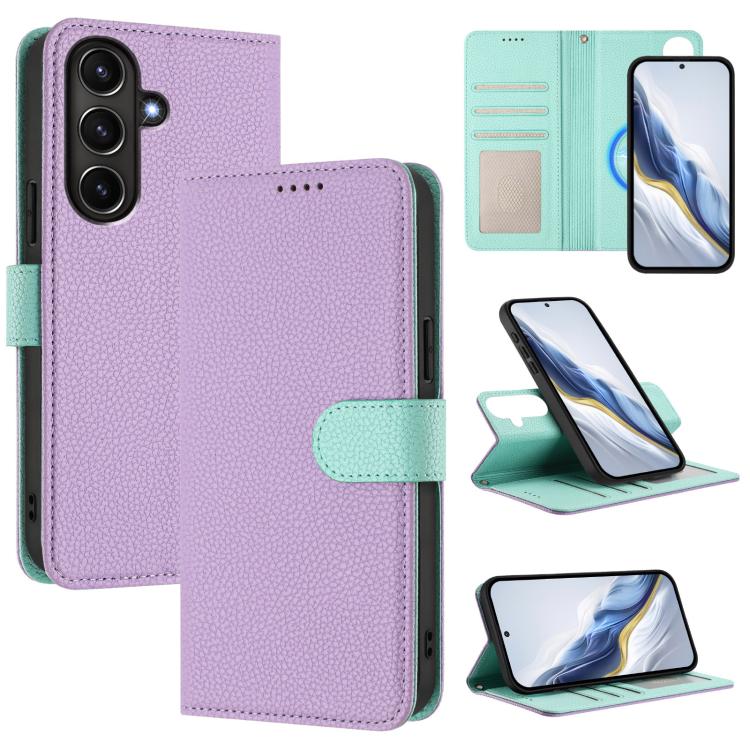 Detachable Litchi Texture Magnetic Vegan Leather Phone Case, For Samsung Galaxy A17 5G / 4G, For Samsung Galaxy A07 5G / 4G, For Samsung Galaxy A06 5G / 4G, For Samsung Galaxy A56 5G, For Samsung Galaxy A26 5G, For Samsung Galaxy A36 5G                ...