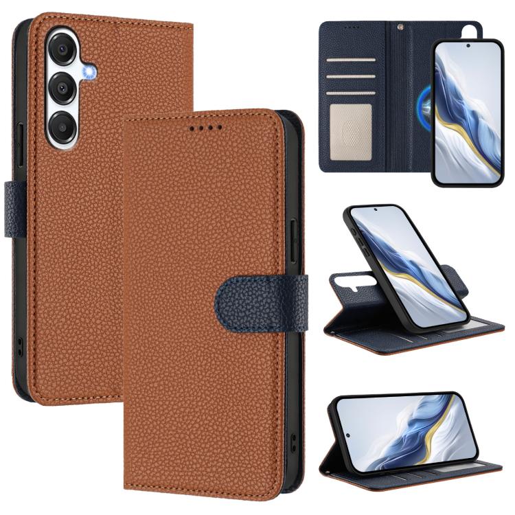 Detachable Litchi Texture Magnetic Vegan Leather Phone Case, For Samsung Galaxy A15 5G / 4G, For Samsung Galaxy A55 5G, For Samsung Galaxy A35 5G, For Samsung Galaxy A05, For Samsung Galaxy A05s, For Samsung Galaxy A24 5G / 4G                          ...