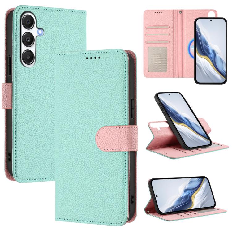 Detachable Litchi Texture Magnetic Vegan Leather Phone Case, For Samsung Galaxy M35 5G, For Samsung Galaxy C55 / M55, For Samsung Galaxy F15 / M15, For Samsung Galaxy F34 / M34, For Samsung Galaxy F54 / M54, For Samsung Galaxy M14 5G