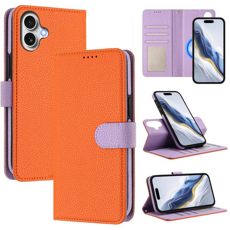 Detachable Litchi Texture Magnetic Side-Patch Vegan Leather Phone Case, For iPhone 18 Pro / 17 Pro, For iPhone 18 Pro Max / 17 Pro Max, For iPhone 17, For iPhone Air, For iPhone 16 Pro Max, For iPhone 16 Pro, For iPhone 16 Plus, For iPhone 16