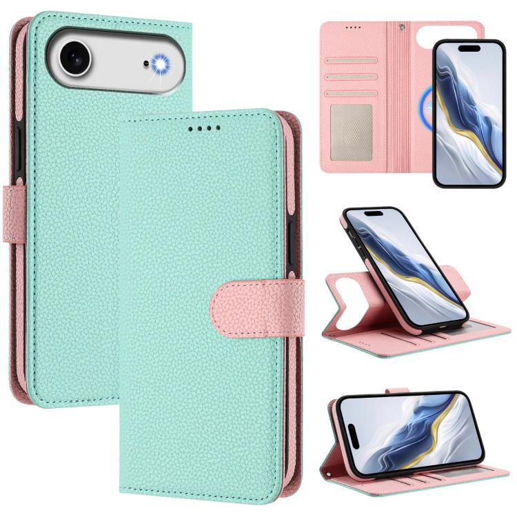 Detachable Litchi Texture Magnetic Side-Patch Vegan Leather Phone Case, For iPhone 18 Pro / 17 Pro, For iPhone 18 Pro Max / 17 Pro Max, For iPhone 17, For iPhone Air, For iPhone 16 Pro Max, For iPhone 16 Pro, For iPhone 16 Plus, For iPhone 16