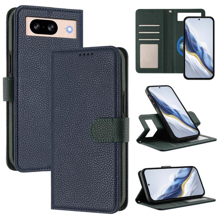 Detachable Litchi Texture Magnetic Side-Patch Vegan Leather Phone Case, For Google Pixel 10 Pro XL, For Google Pixel 10 / 10 Pro, For Google Pixel 9 Pro XL, For Google Pixel 9 / 9 Pro, For Google Pixel 8 Pro, For Google Pixel 8