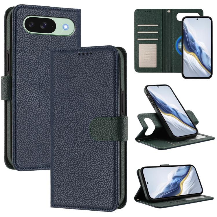 Detachable Litchi Texture Magnetic Side-Patch Vegan Leather Phone Case, For Google Pixel 10 Pro XL, For Google Pixel 10 / 10 Pro, For Google Pixel 9 Pro XL, For Google Pixel 9 / 9 Pro, For Google Pixel 8 Pro, For Google Pixel 8