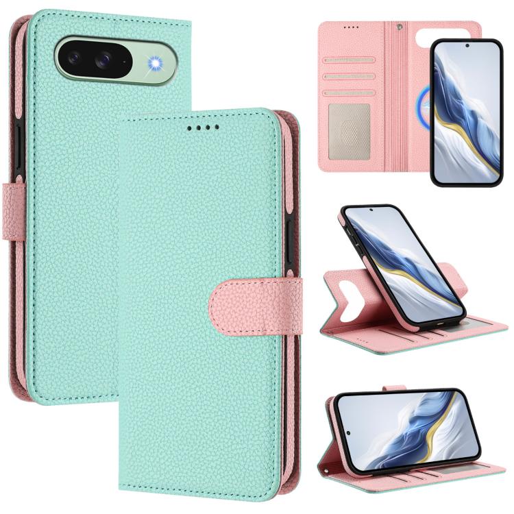 Detachable Litchi Texture Magnetic Side-Patch Vegan Leather Phone Case, For Google Pixel 10 Pro XL, For Google Pixel 10 / 10 Pro, For Google Pixel 9 Pro XL, For Google Pixel 9 / 9 Pro, For Google Pixel 8 Pro, For Google Pixel 8