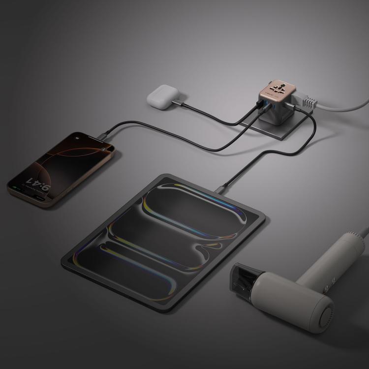 MOMAX 1-World UA27 PD 35W Dual AC GaN Fast Charger, UA27