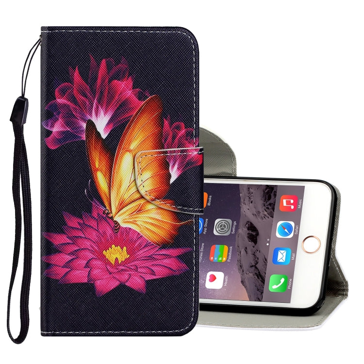 Coloured Drawing Pattern Horizontal Flip PU Leather Case with Holder & Card Slots & Wallet & Lanyard, For iPhone 8 & 7, For iPhone 11, For iPhone 11 Pro