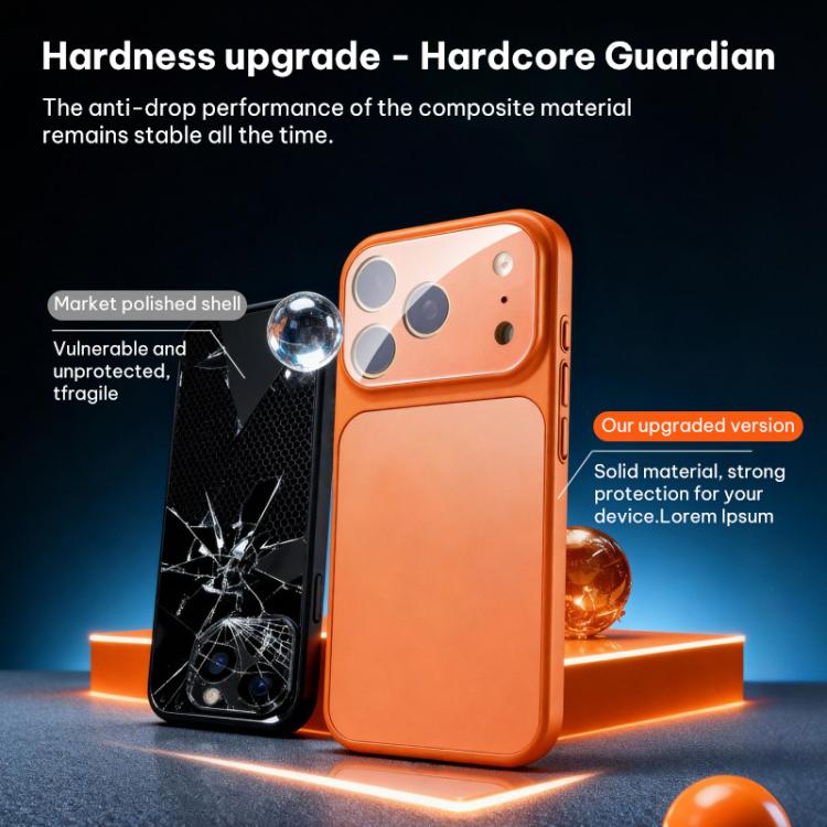 Frosted Acrylic Hybrid TPU Phone Case with Lens Film, For iPhone 17 Pro Max, For iPhone 17 Pro