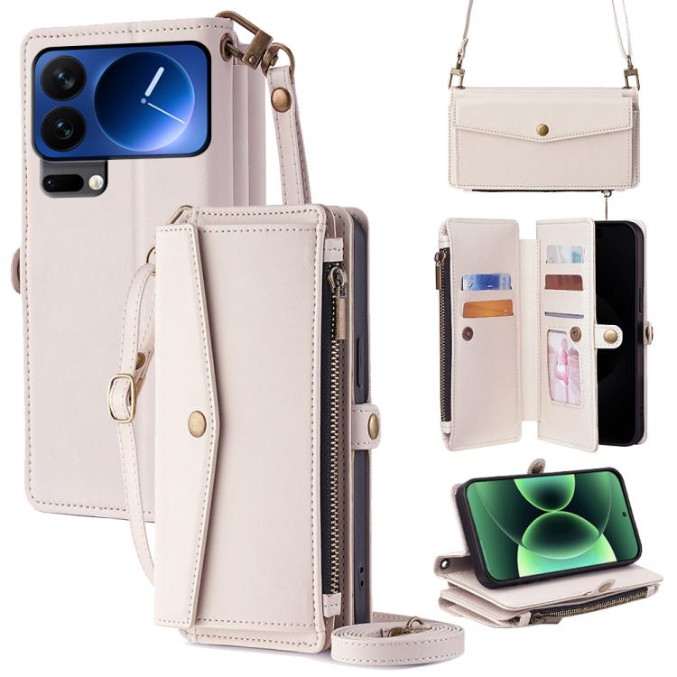 Zipper Wallet Side Buckle Crossbody Lanyard Leather Phone Case, For Xiaomi 17 Ultra, For Xiaomi 17 Pro Max, For Xiaomi 17 Pro, For Xiaomi 17