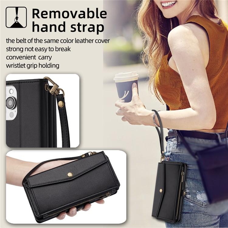 Zipper Wallet Side Buckle Crossbody Lanyard Leather Phone Case, For Xiaomi 17 Ultra, For Xiaomi 17 Pro Max, For Xiaomi 17 Pro, For Xiaomi 17