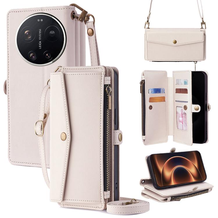 Zipper Wallet Side Buckle Crossbody Lanyard Leather Phone Case, For Xiaomi 17 Ultra, For Xiaomi 17 Pro Max, For Xiaomi 17 Pro, For Xiaomi 17