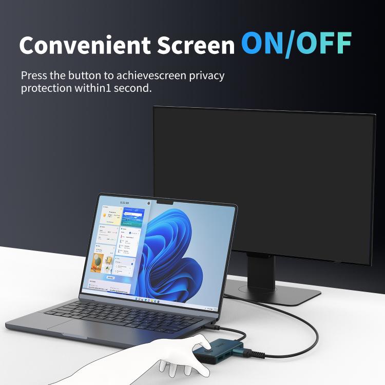 Onten UC935 USB-C / Type-C to DisplayPort, PD100W Portable DP Adapter with Instant Screen-Off, UC935