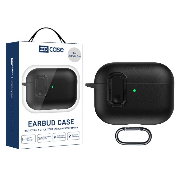 XDcase Faux Leather Texture Security Lock TPU Earbud Case, For AirPods 5 / 4, For AirPods Pro 3, For AirPods Pro 2 / 1