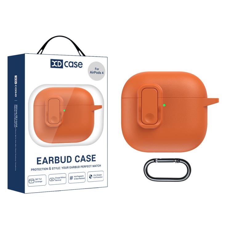 XDcase Faux Leather Texture Security Lock TPU Earbud Case, For AirPods 5 / 4, For AirPods Pro 3, For AirPods Pro 2 / 1