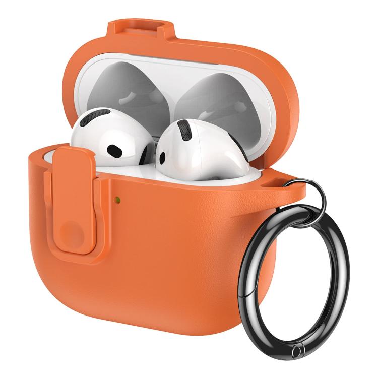 XDcase Faux Leather Texture Security Lock TPU Earbud Case, For AirPods 5 / 4, For AirPods Pro 3, For AirPods Pro 2 / 1