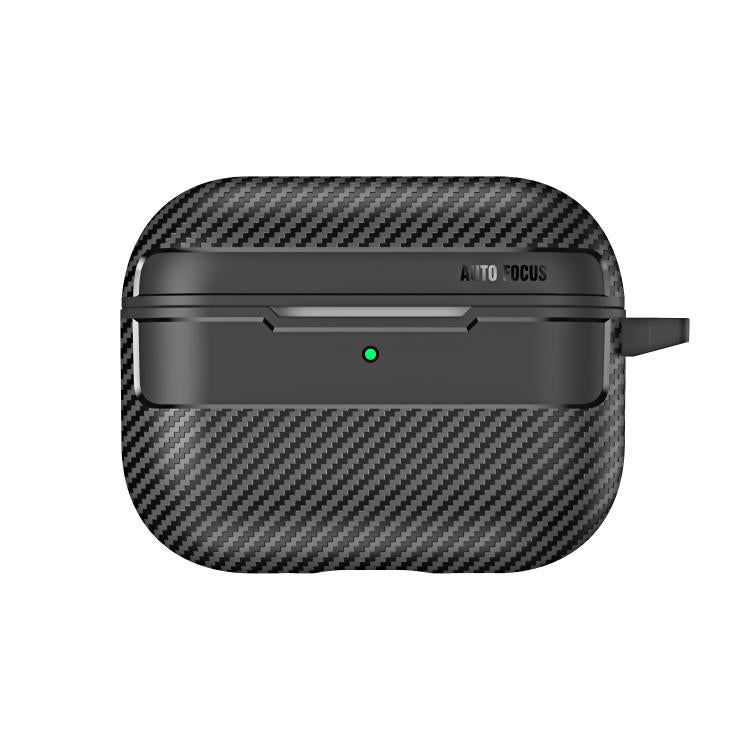 XDcase Carbon Fiber Texture Earbud Case with Hook, For AirPods Pro 3, For AirPods 4