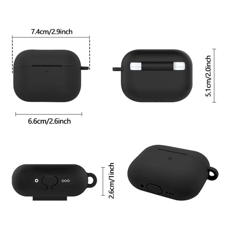 XDcase 2.5mm Thick Silicone Earbud Protective Case with Hook, For AirPods Pro 3, For AirPods 4, For AirPods Pro 2 / 1