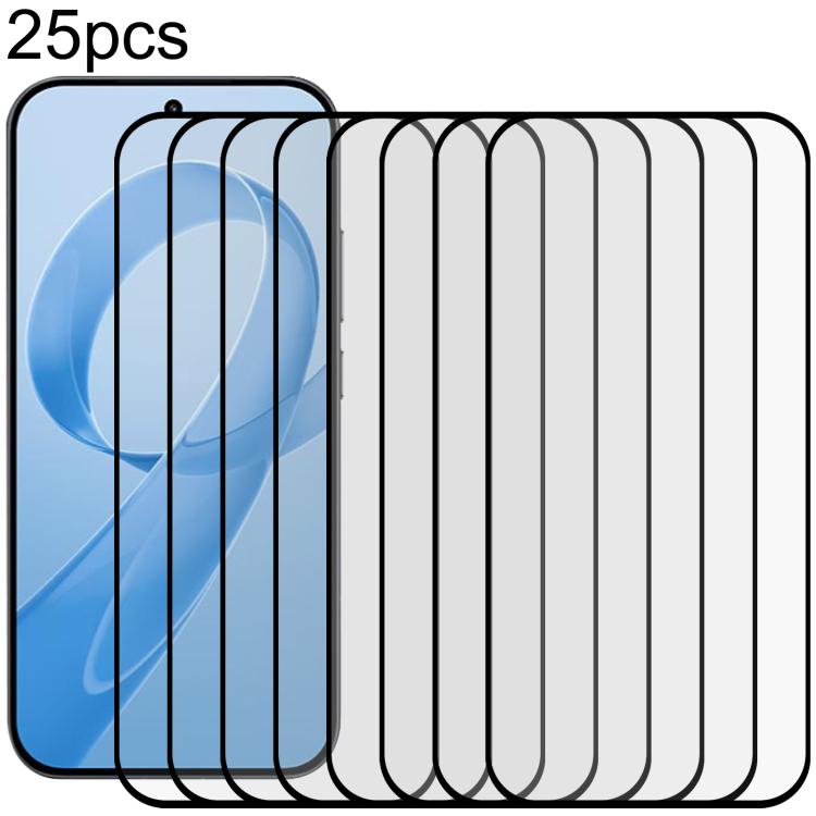 25pcs Supports Unlocking Ultra-thin 0.18mm Full Glue Full Cover Screen Protector Tempered Glass Film, For Redmi K90