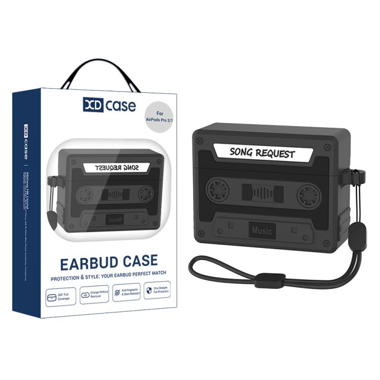 XDcase Retro Cassette Style Silicone Earbuds Case, For AirPods Pro 3, For AirPods 4, For AirPods Pro 2