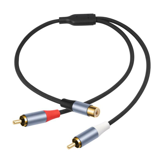 8004MMF RCA Female to 2 RCA Male Y-shaped Splitter Audio Cable, 8004MMF