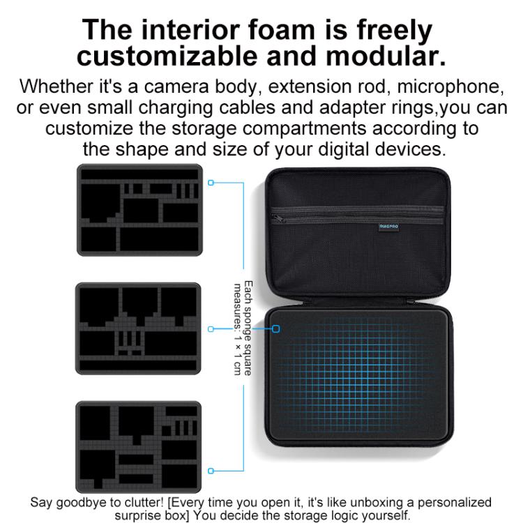 RUIGPRO DIY Multifunctional Digital Storage Bag Handbag, 31.5 x 23 x 7.5cm, 24 x 16.5 x 7.5cm