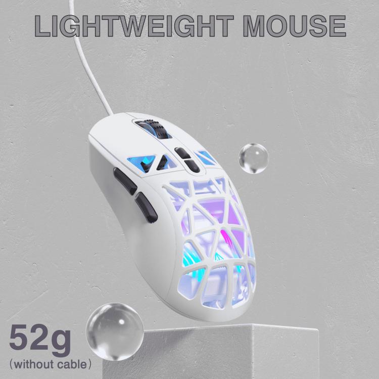 SOLAKAKA SM901 Hollow RGB Light Wired Gaming Mouse, SM901