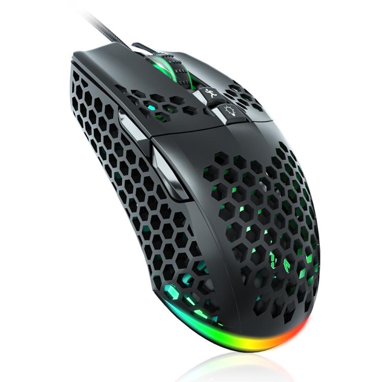 SOLAKAKA SM900 Honeycomb Hollow RGB Light Wired Gaming Mouse, SM900