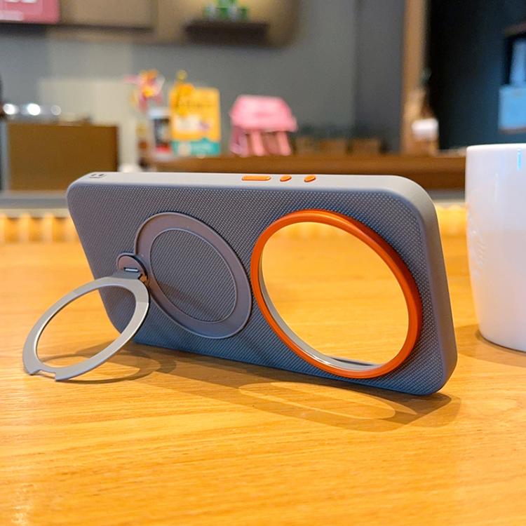 Rotating Holder PC + TPU Vegan Leather Magnetic Phone Case, For Xiaomi 17 Ultra