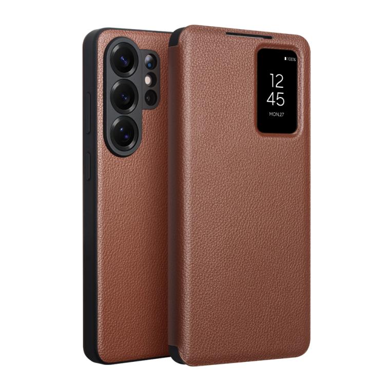 QIALINO Magnetic Genuine Leather Phone Case, For Galaxy S26+ 5G, For Samsung Galaxy S26 Ultra 5G, For Galaxy S26 5G