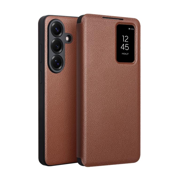 QIALINO Magnetic Genuine Leather Phone Case, For Galaxy S26+ 5G, For Samsung Galaxy S26 Ultra 5G, For Galaxy S26 5G