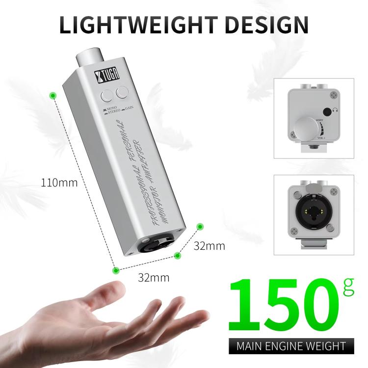 XTUGA LSY-20 Portable Professional Monitor Amplifier XLR Headphone Gain, LSY-20