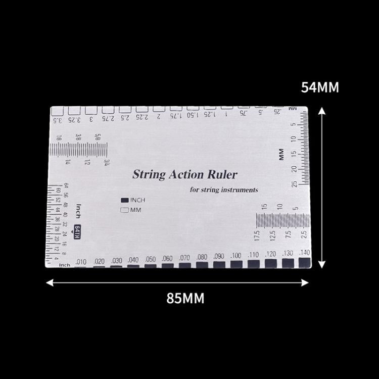 Stainless Steel Guitar String Action Ruler Gauge