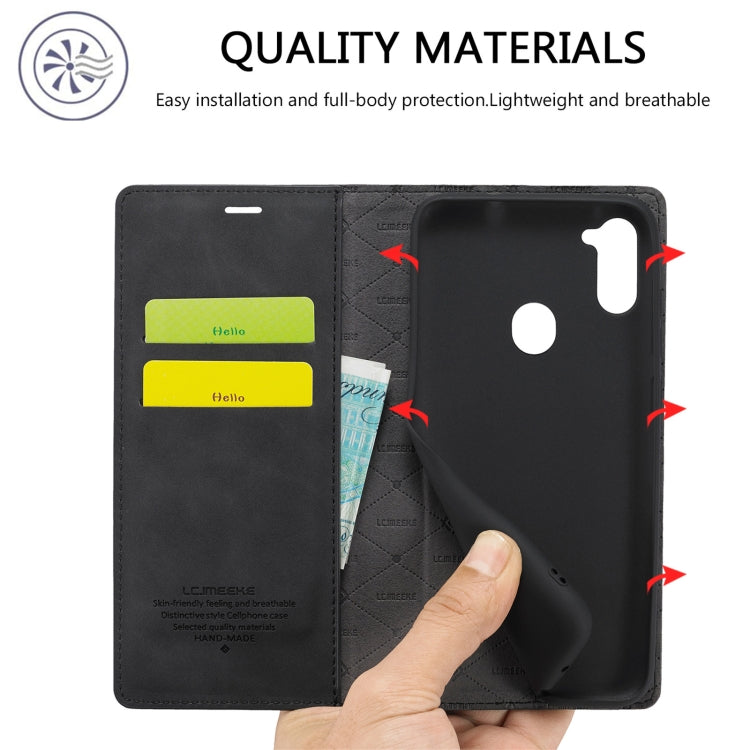 LC.IMEEK Strong Magnetism Ultra-thin Horizontal Flip Shockproof Matte TPU + PU Leather Case with Holder & Card Slots & Wallet, For Samsung Galaxy A11 / M11, For Samsung Galaxy A21s, For Samsung Galaxy A71 / M70s, For Samsung Galaxy A51 / M40s          ...