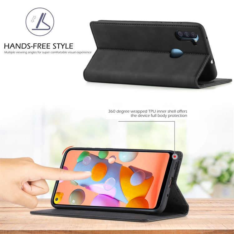 LC.IMEEK Strong Magnetism Ultra-thin Horizontal Flip Shockproof Matte TPU + PU Leather Case with Holder & Card Slots & Wallet, For Samsung Galaxy A11 / M11, For Samsung Galaxy A21s, For Samsung Galaxy A71 / M70s, For Samsung Galaxy A51 / M40s          ...