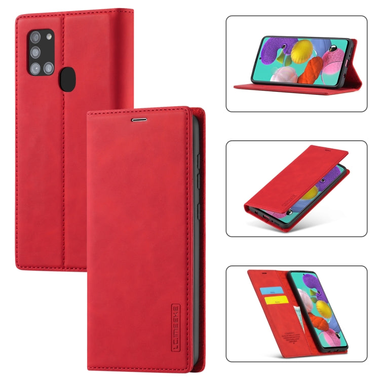 LC.IMEEK Strong Magnetism Ultra-thin Horizontal Flip Shockproof Matte TPU + PU Leather Case with Holder & Card Slots & Wallet, For Samsung Galaxy A11 / M11, For Samsung Galaxy A21s, For Samsung Galaxy A71 / M70s, For Samsung Galaxy A51 / M40s          ...