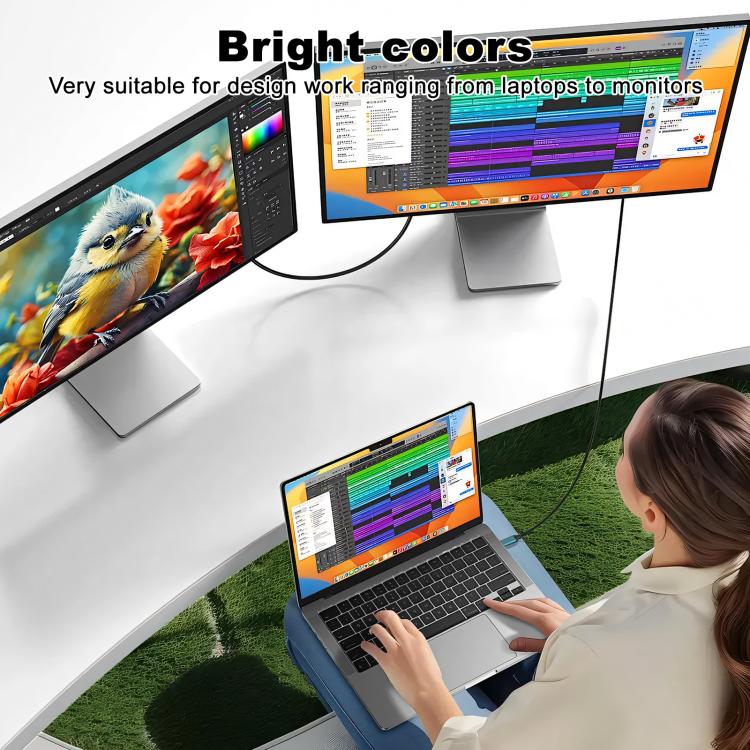 Onten UC956 V2.0 4K 30Hz Type-C to HDMI and Type-C Video Conversion Cable, UC956