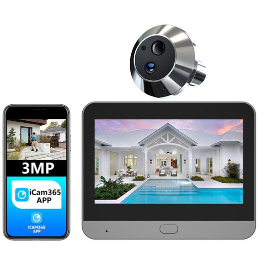 RH-PD6-I 4.3 inch HD Screen Motion Detection Smart WiFi Video Doorbell, RH-PD6-I