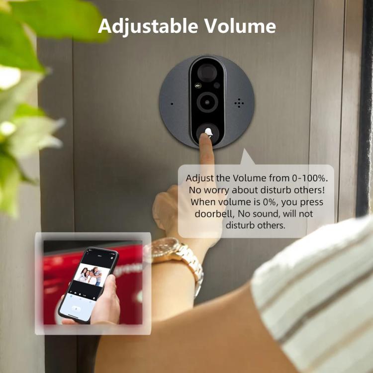 RH-PD8-I 4.3 inch HD Screen No Red Spot Night Vision WiFi Video Doorbell, RH-PD8-I