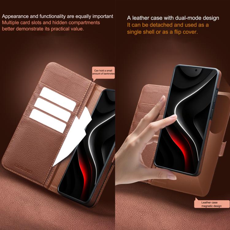 QIALINO Classics 3rd Genuine Leather Phone Case, For Samsung Galaxy S26 Ultra 5G