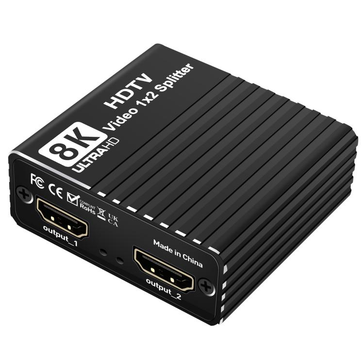 H12 8K 60Hz 1 In 2 Out Ultra HD HDMI Video Splitter, H12