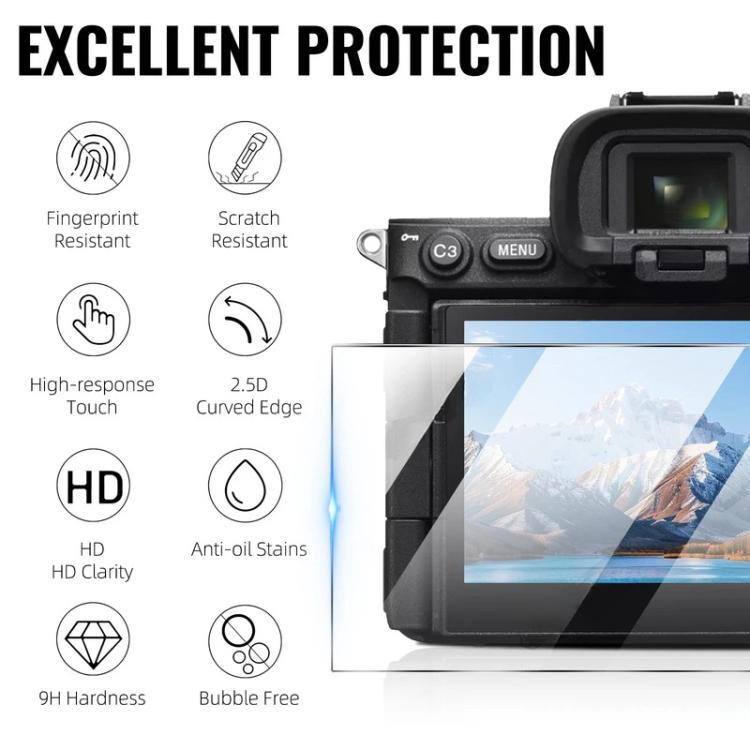 HD Anti-Scratch Anti-Fingerprint Tempered Glass Film, For Sony Alpha 7 V  / ILCE-7M5