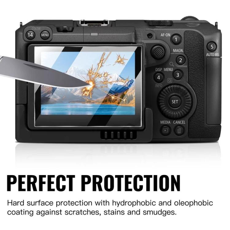 3pcs HD Anti-Scratch Anti-Fingerprint Tempered Glass Film, For Canon EOS C50