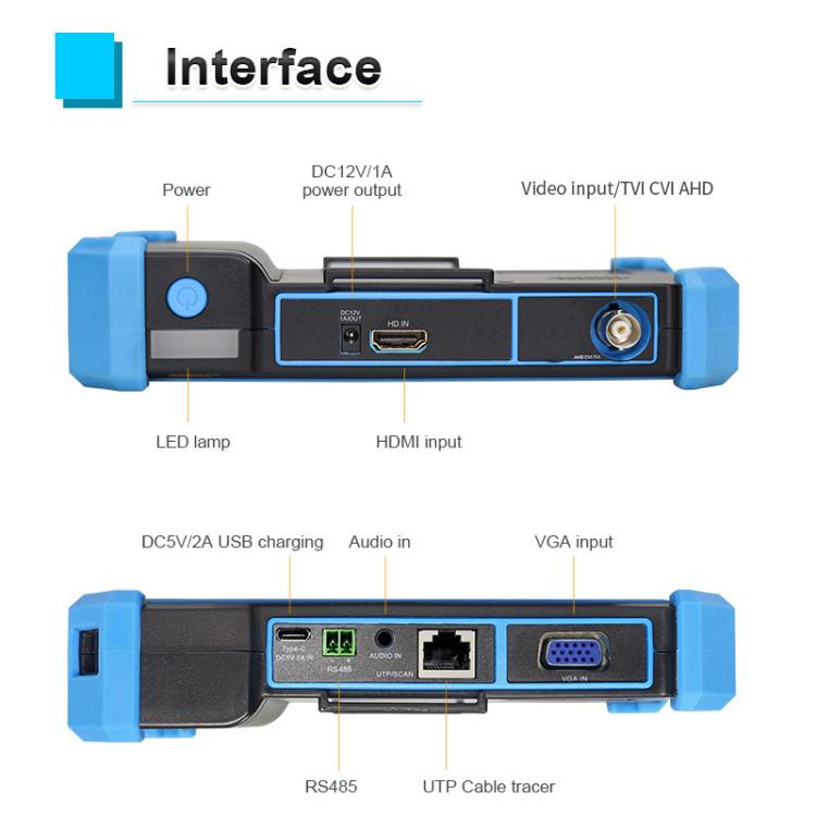 HD-52ACT Pro 5 inch Screen Engineering Treasure Coaxial AHD, CVI, TVI 5 in 1 Video Surveillance Tester, EU Plug, US Plug, UK Plug