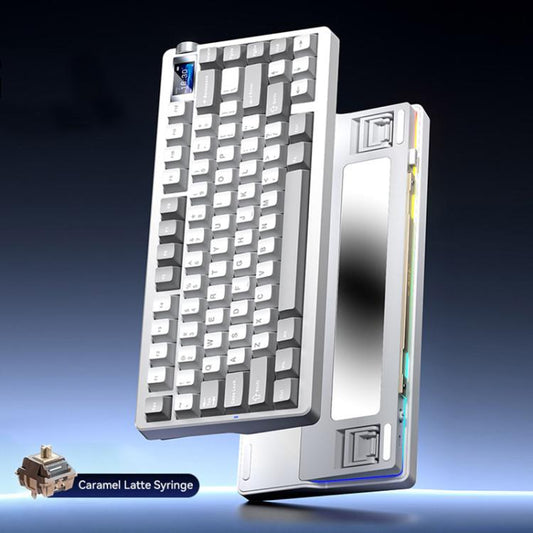 AULA nova75 Smart Display Tri-Mode RGB Customizable Gaming Mechanical Keyboard
