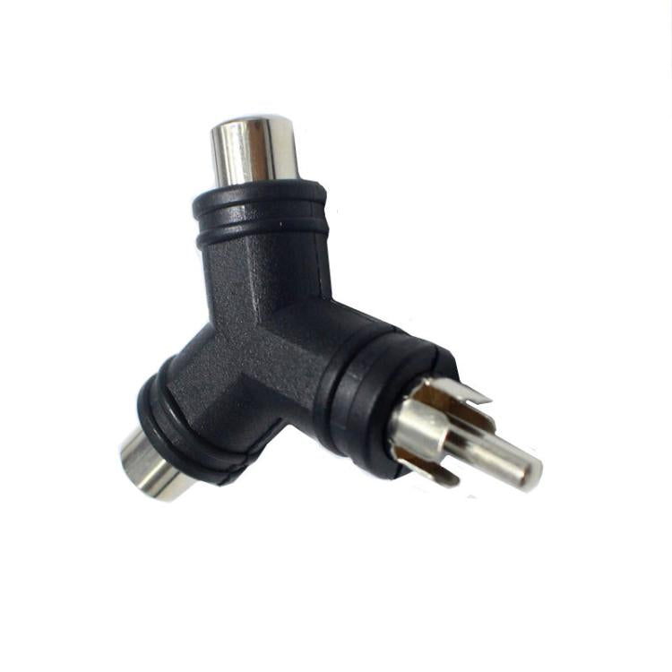 Y-type RCA Male to 2RCA Female AV RCA Tee Video Adapter, RCA Male to 2RCA Female