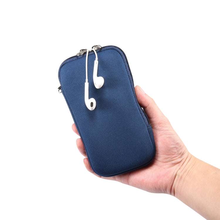 Universal Elasticity Zipper Protective Case Storage Bag with Lanyard For iPhone 12 / 12 Pro / 6.1 inch Smart Phones, For iPhone 12 / 12 Pro