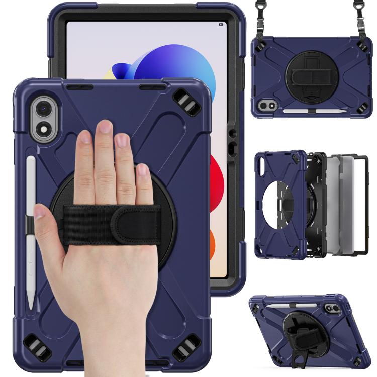Rotatable Holder Silicone Hybrid PC Tablet Case with Shoulder Strap, For Xiaomi Redmi Pad 2 Pro 12.1 2026