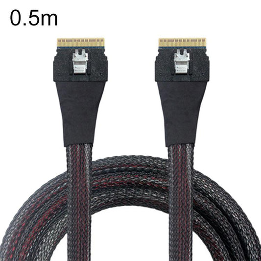 WG183 SlimeSAS SFF-8654 8i to SFF-8654 8i High Speed Hard Drive Server Data Transfer Cable, 0.5m, 0.8m