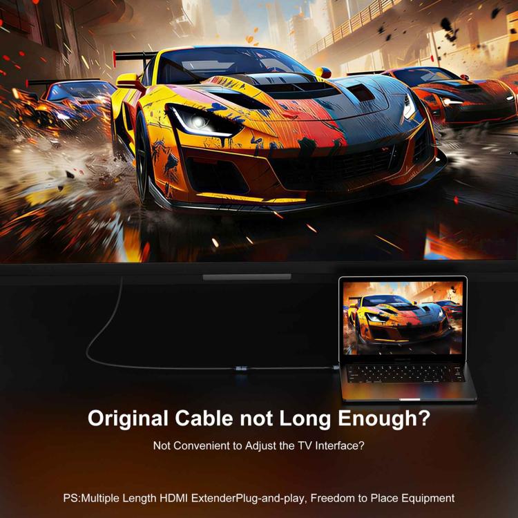 WG236 HDMI 2.2 Male to HDMI 2.2 Female 16K 60HZ HD Adapter Cable, 0.5m, 1m, 1.5m, 2m